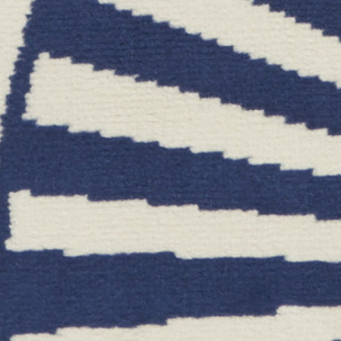 4' X 6' Blue and Ivory Geometric Power Loom Area Rug